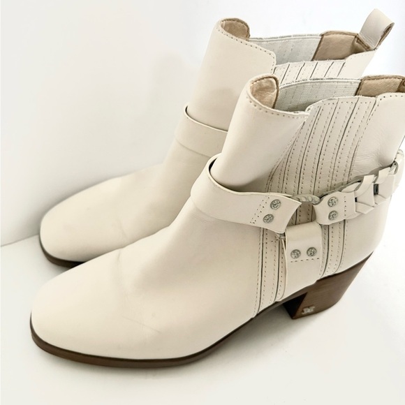 Sam Edelman Dalma Western Harness White Festival Cowgirl Ankle Boots - Picture 5 of 10